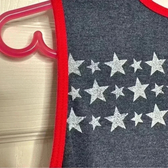 Faded Glory Muscle Shirt Tank Top America  / USA Red, White & Blue Size Large - Picture 15 of 16